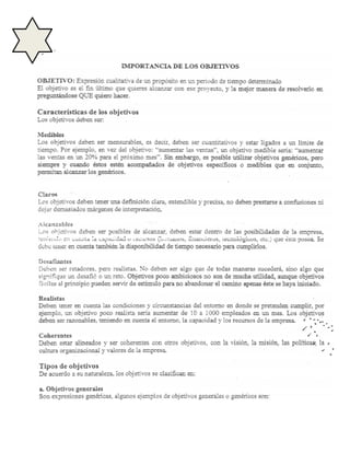 Importancia de los objetivos