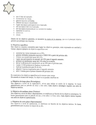 Importancia de los objetivos