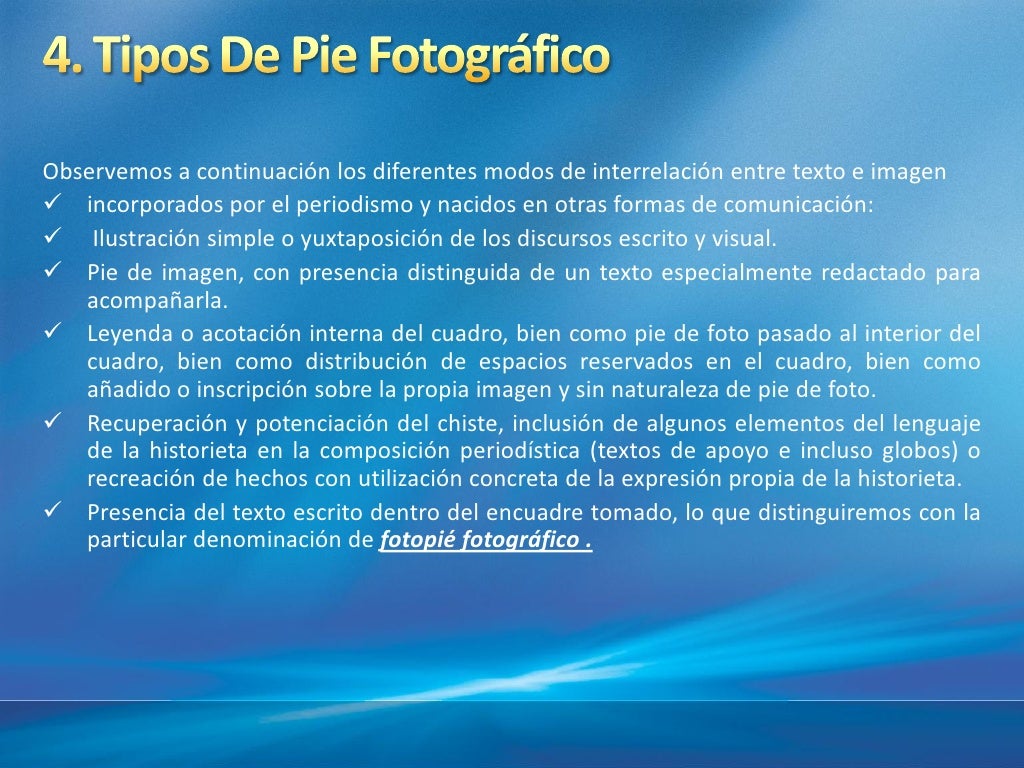 Importancia del pie de foto