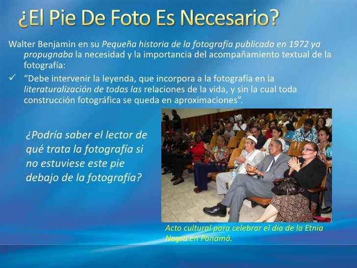 Importancia del pie de foto