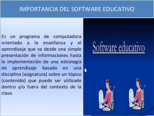 Importancia del software educativo