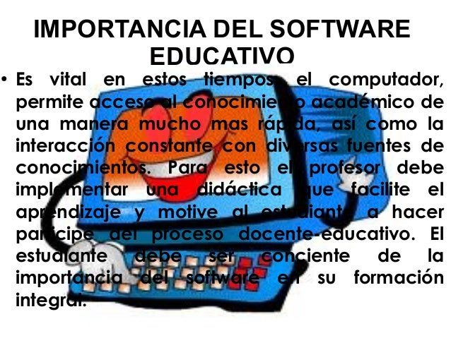 Importancia del software educativo