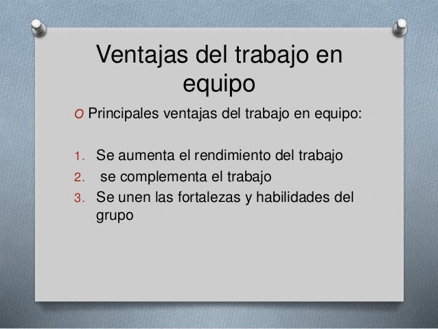 Importancia del trabajo en equipo