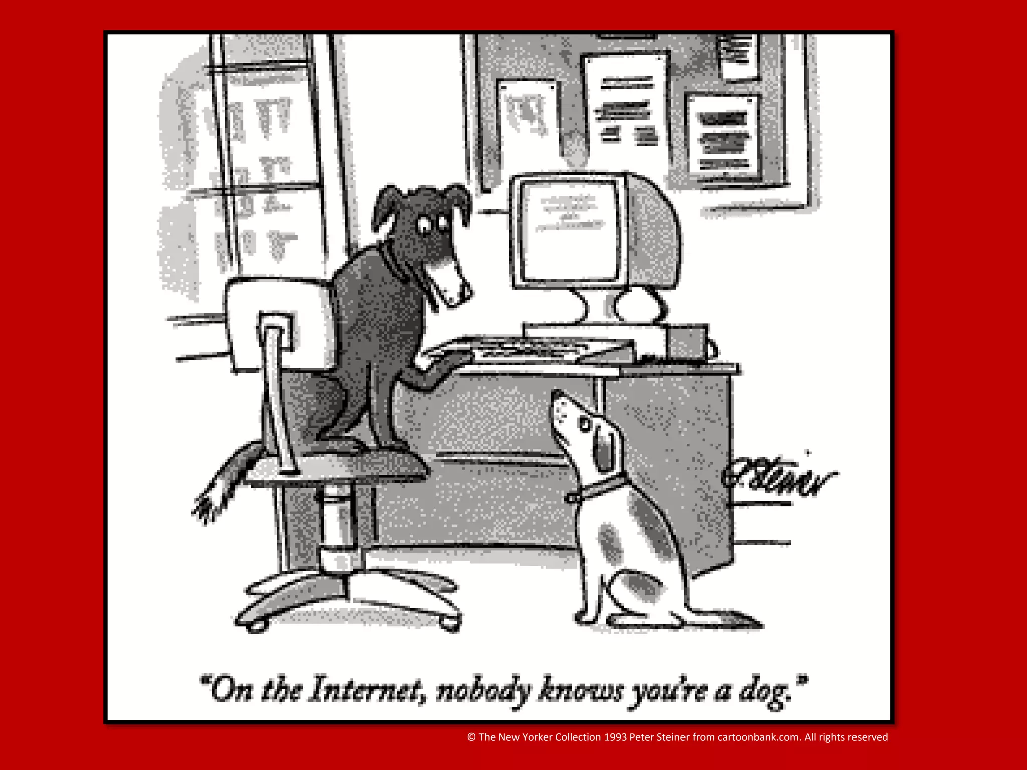 © The New Yorker Collection 1993 Peter Steiner from cartoonbank.com. All rights reserved
 