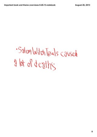 Important book and theme overviews 8­26­13.notebook
8
August 26, 2013
 