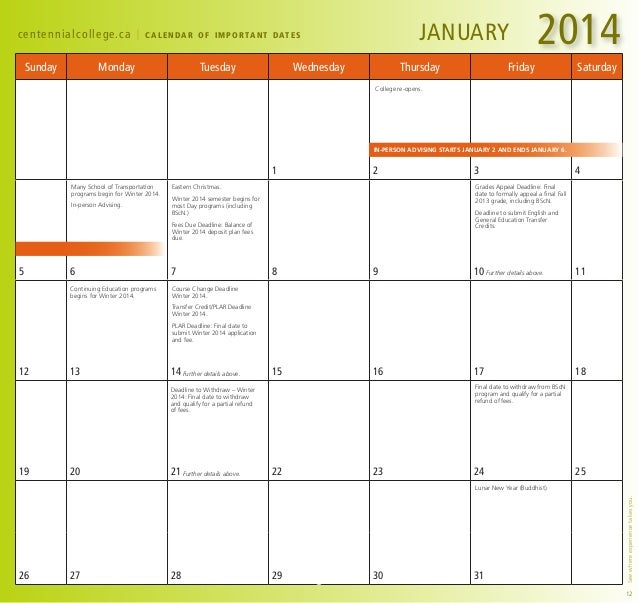 Important dates calendar 2013 14