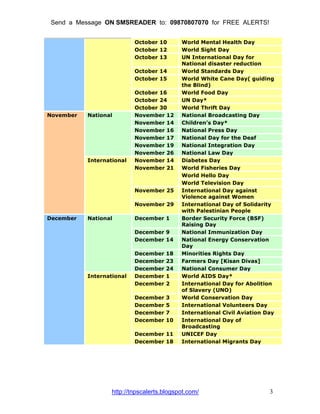 international days in october