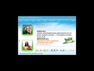 JESUS dice :   bueno, seguiremos hablando dentro de un rato, porque con Noe …. Tus sabes la edad jajá jajá ABRAHAM dice:   Esta bien mi señor, seguiremos  en contacto. Nos vemos 