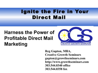 Important elements of direct mail