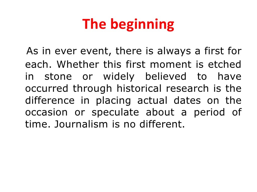 Important events in journalism