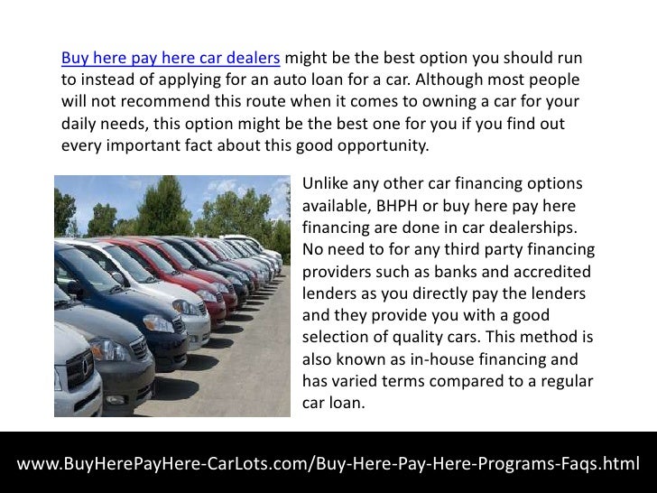 Important facts you need to know about buy here pay here car dealers