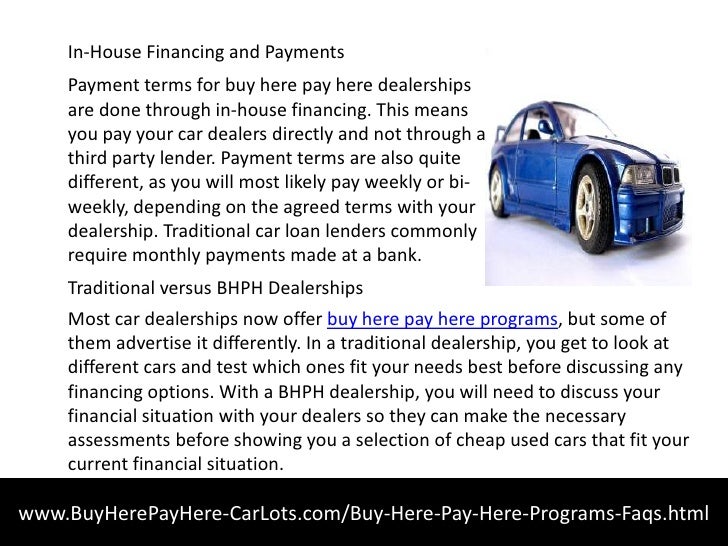 Important facts you need to know about buy here pay here car dealers