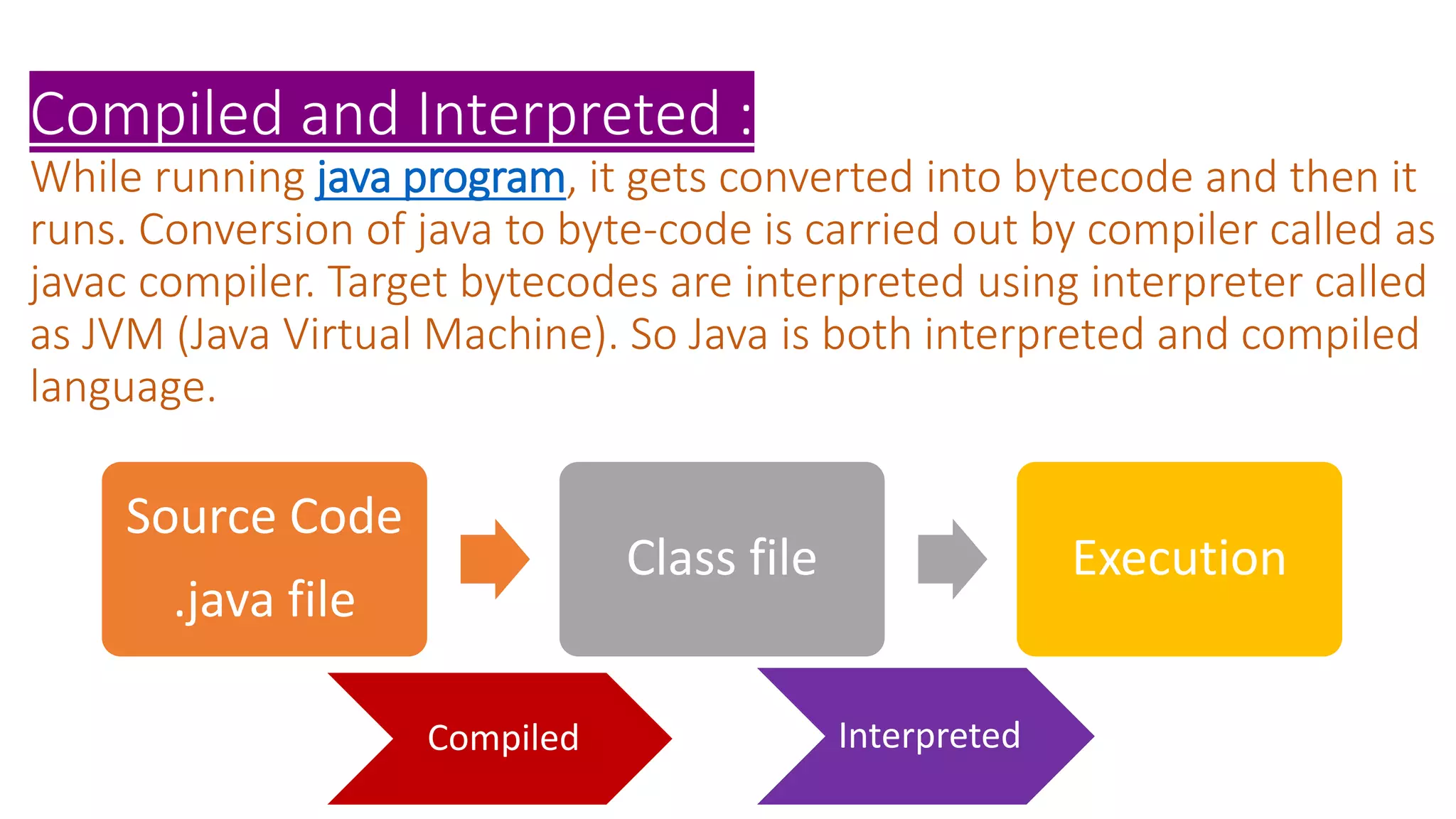 Important features of java ppt