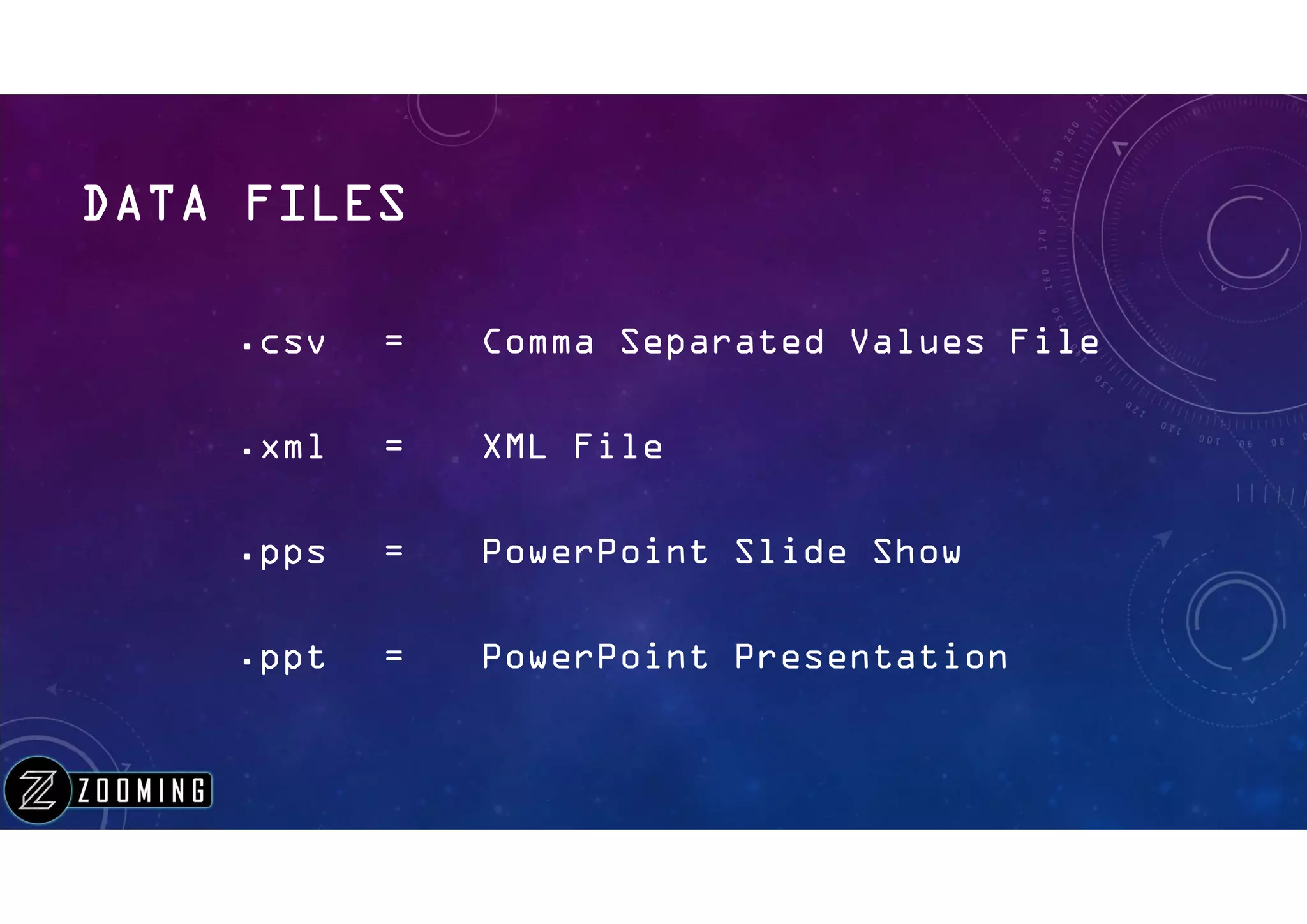 Important file extensions | PPT