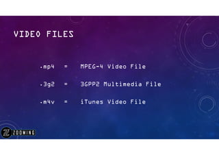Important file extensions | PDF | Web Design and HTML | Internet
