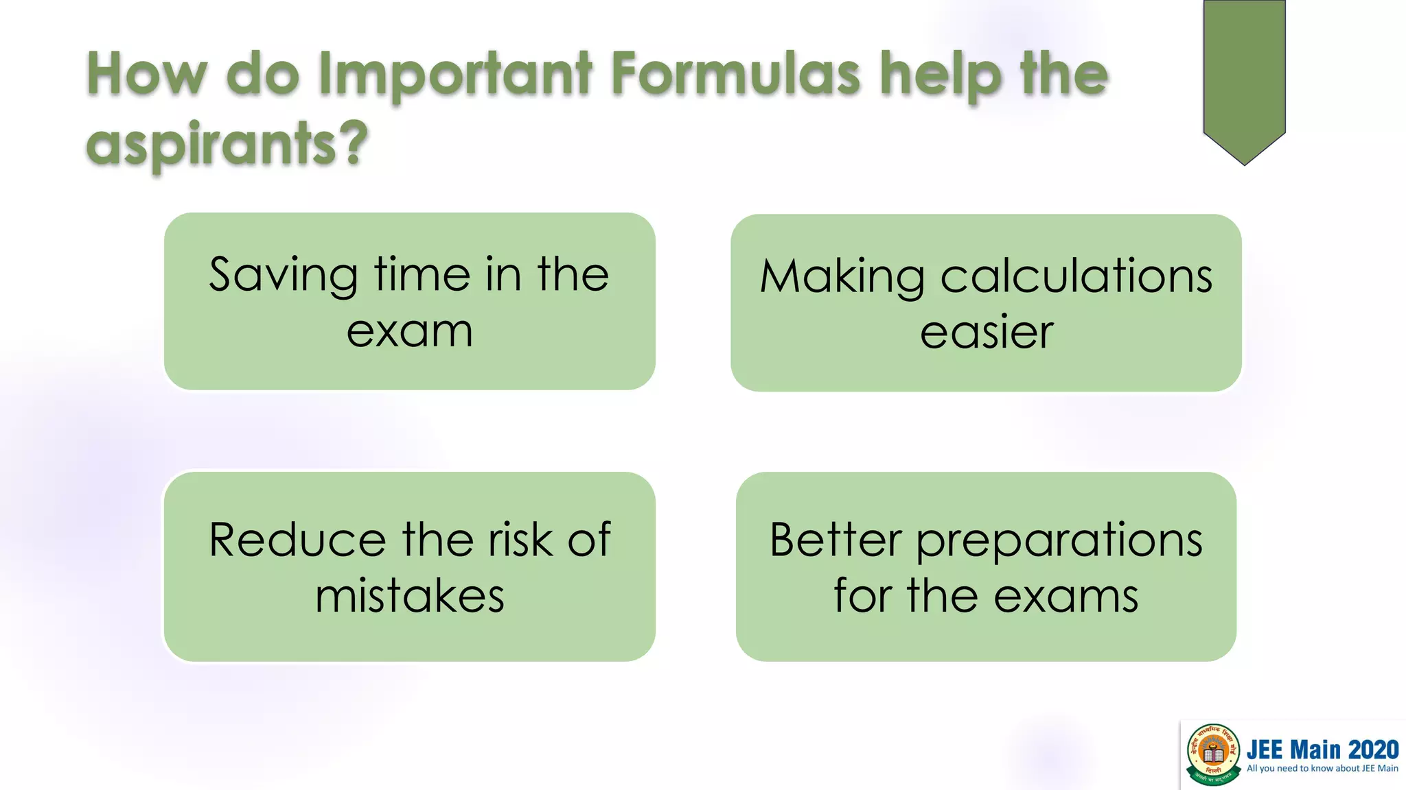 Important formulas for JEE Main 2020 - Subject-wise List | PDF