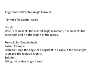 Comprehensive Algebraic and Angle Formulas for Mathematics | PPTX