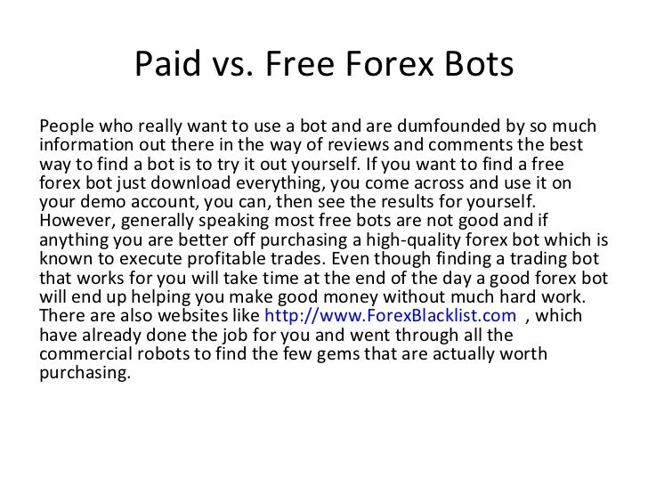 Forex bots that work