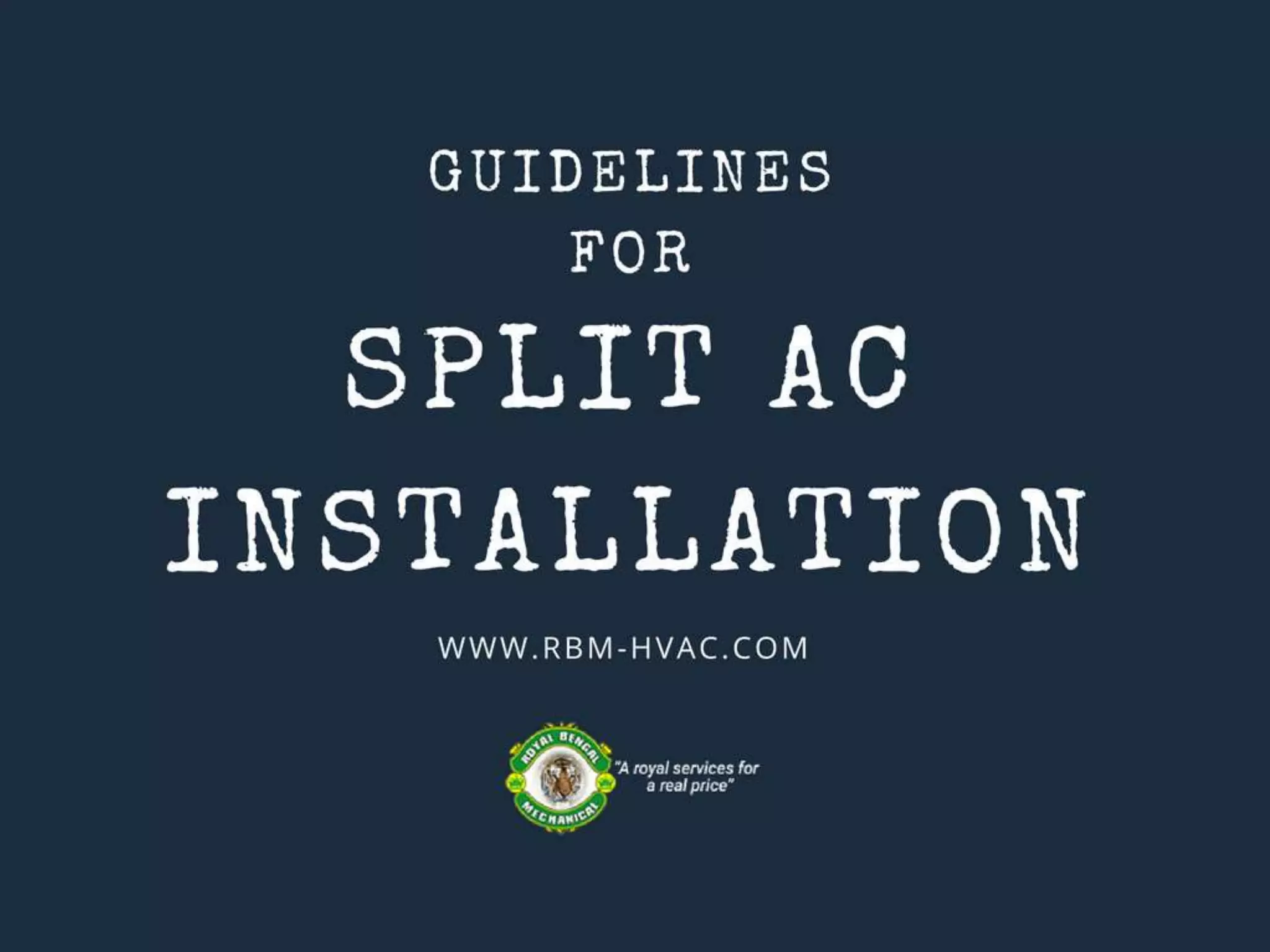 Important guidelines for split ac installation | PPTX