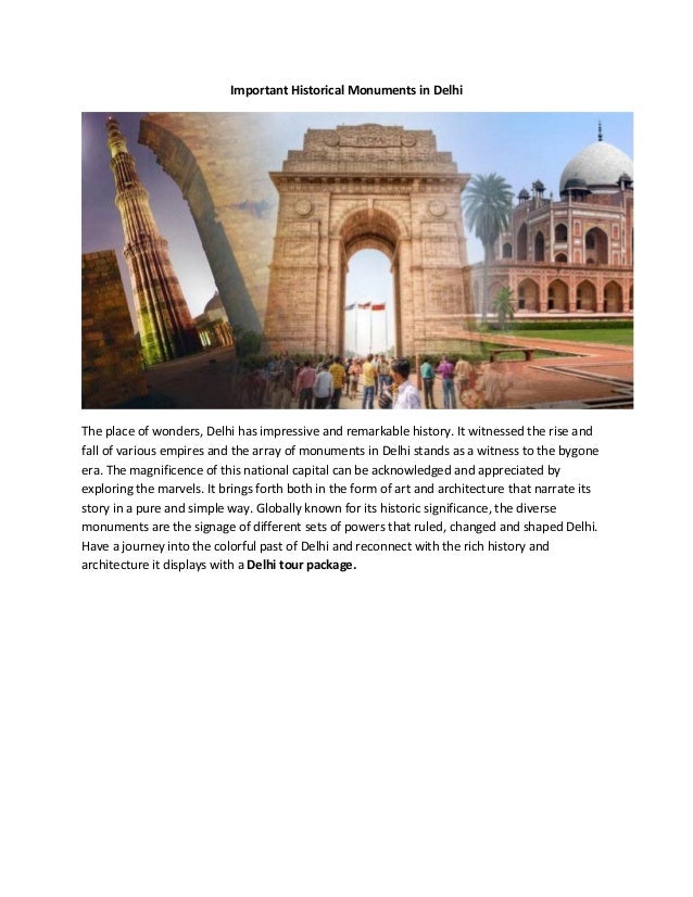 Important historical monuments in delhi