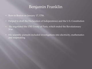 benjamin franklin helped to draft the declaration of independence