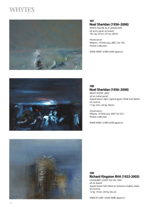Whyte S Important Irish International Art Auction 29 September 2014