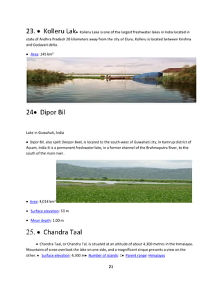 Important lakes of india. bhaskar converted | PDF
