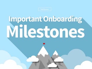 Important Onboarding
Milestones
 