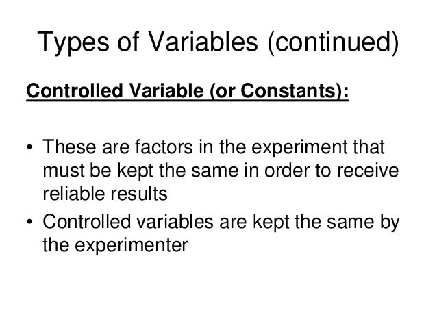 Why Is It Important To Control Variables In An Experiment
