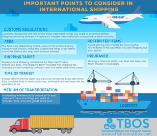 Important points to consider in international shipping