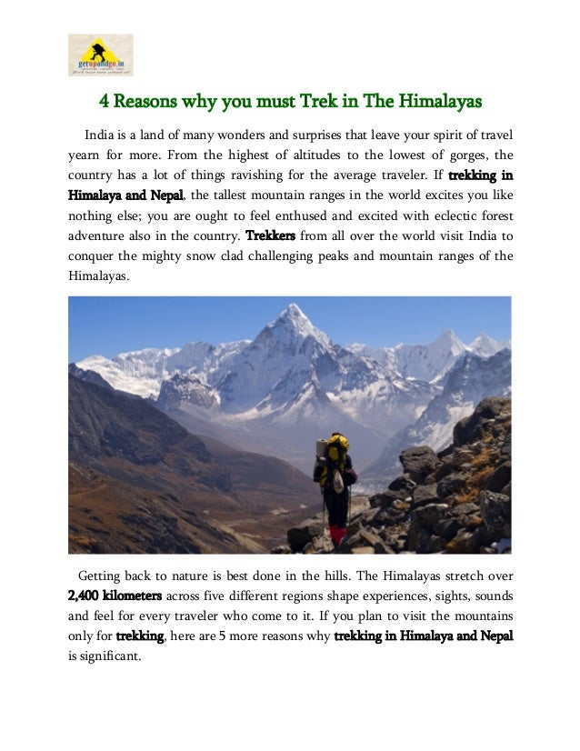 Important Reasons why you should trek in Himalayas