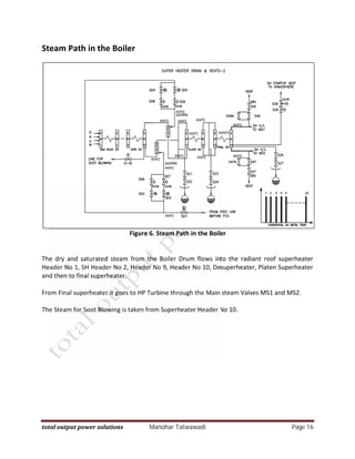 Important systems of boiler and turbine in a Thermal Power Plant | PDF