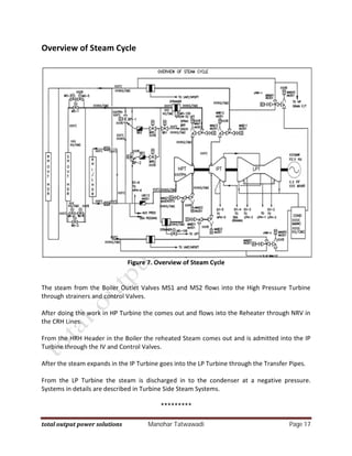Important systems of boiler and turbine in a Thermal Power Plant | PDF