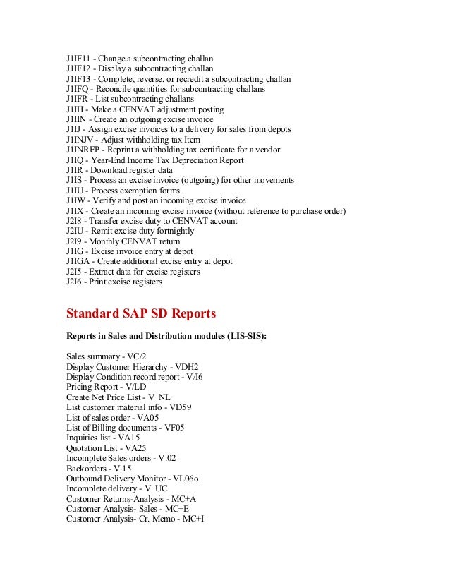 important tables for sap