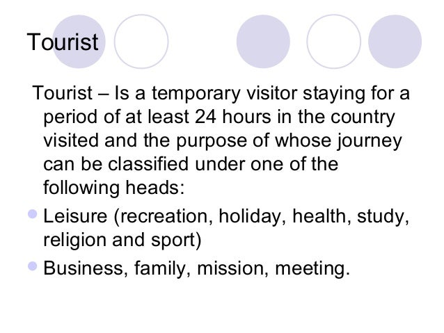 term of tourist