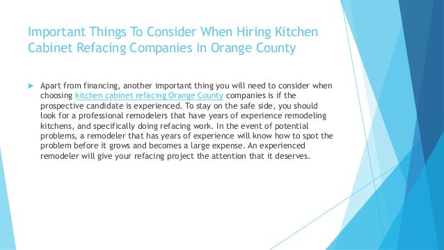 Important Things To Consider When Hiring Kitchen Cabinet Refacing Com