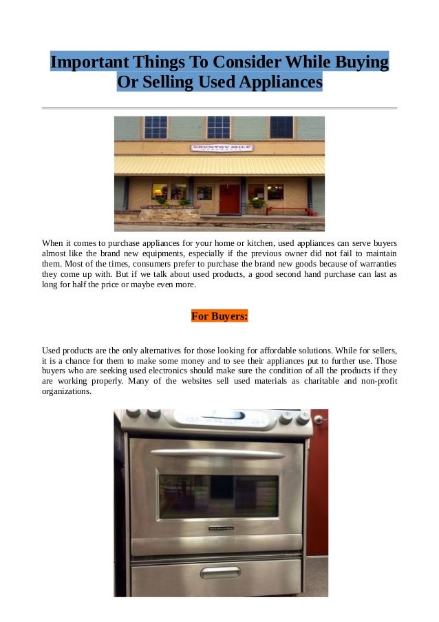 should i buy new appliances to sell my house