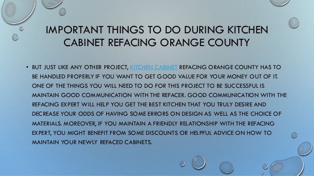 Important Things To Do During Kitchen Cabinet Refacing Orange County