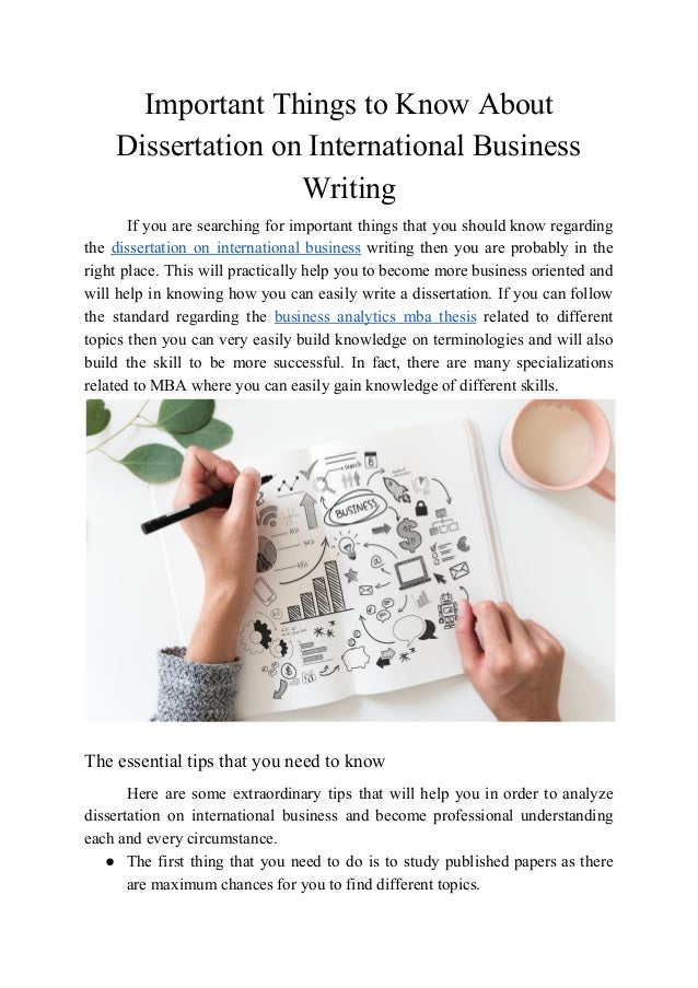 Dissertation international business