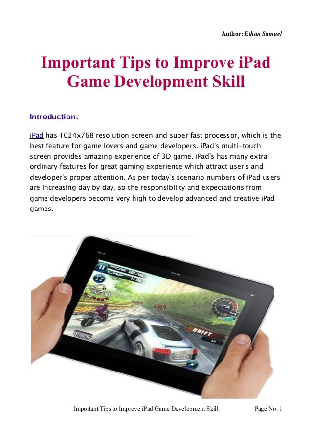 Important Tips to Improve iPad Game Development Skill