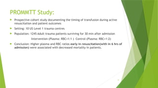 Promtt Important trials & studies in Transfusion Medicine.pptx