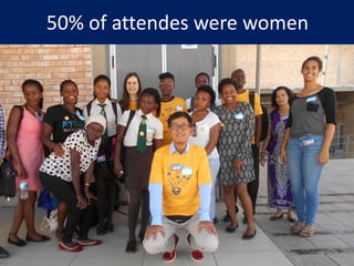 50% of attendees were women
25
 