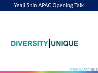 Yeaji Shin APAC Opening Talk
29
 
