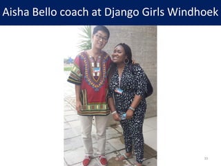 Aisha Bello coach at Django Girls Windhoek
33
 