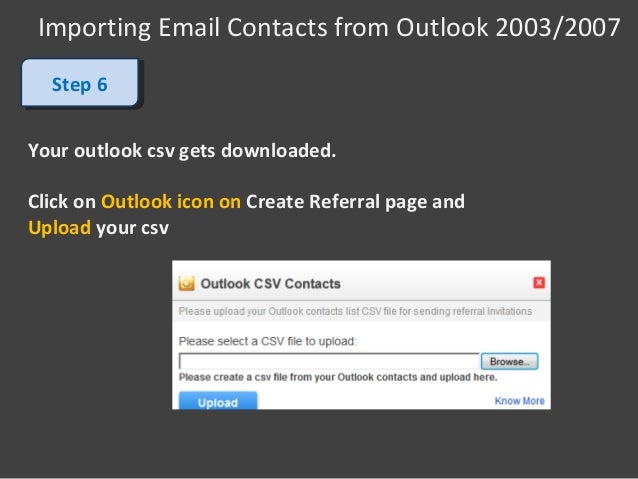 how to import contacts into outlook 2003