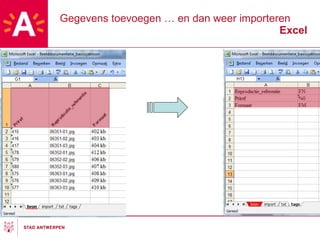 Gegevens toevoegen … en dan weer importeren Excel 