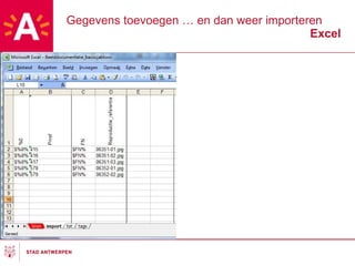 Gegevens toevoegen … en dan weer importeren Excel 