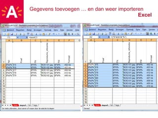 Gegevens toevoegen … en dan weer importeren Excel 