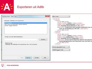 Exporteren uit Adlib 