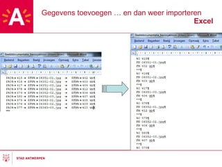 Gegevens toevoegen … en dan weer importeren Excel 